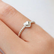 S925 Mini Heart Ring